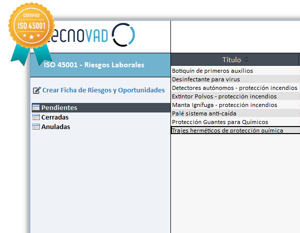 ISO 45001 - Prevención de Riesgos Laborales